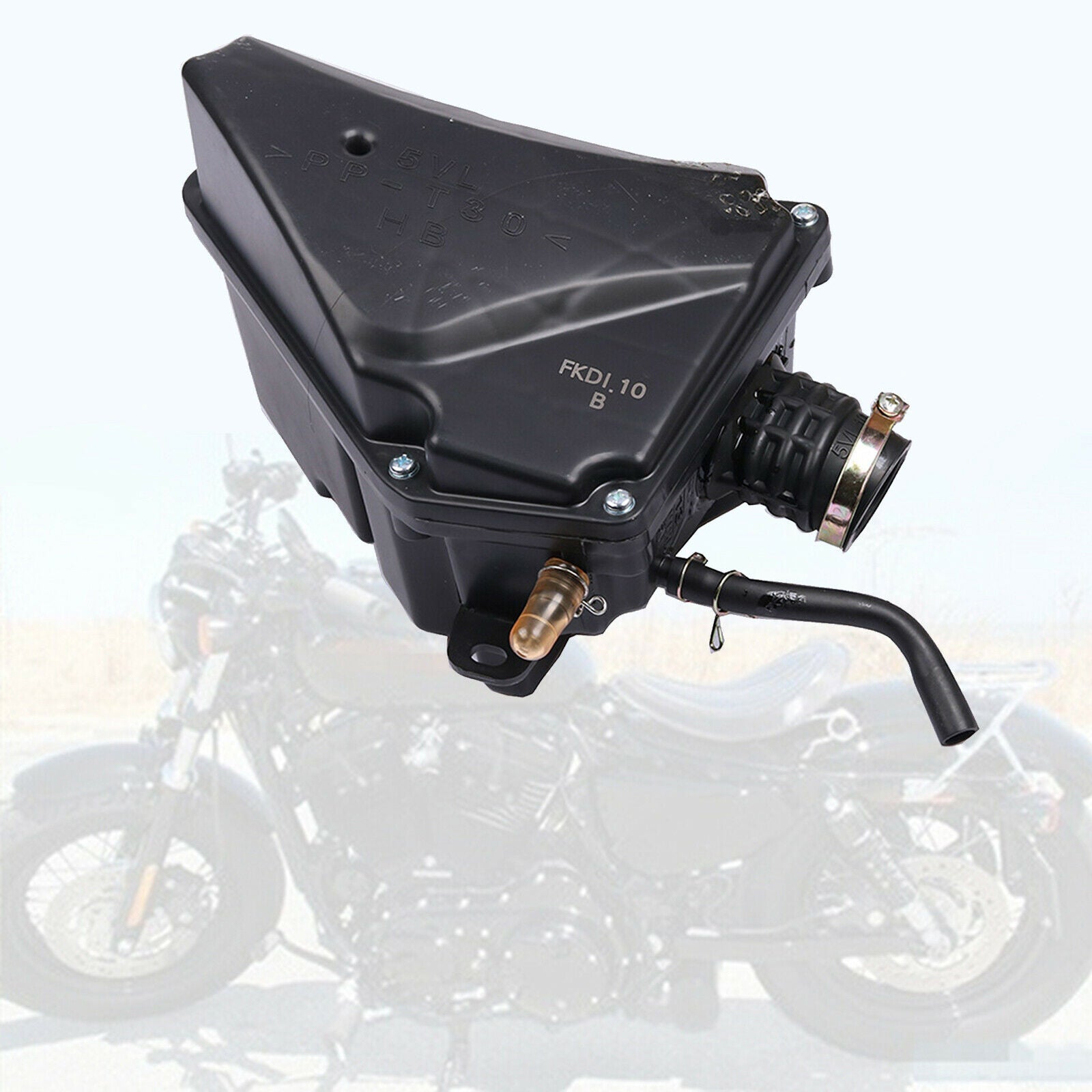 Air Filter Cleaner Box for Yamaha YBR125 YBZ125 Motorcycle Parts Black