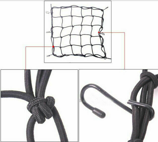 Motorcycle Luggage Rack Tank Fixed Sundries Helmet Storage Resilient 6 Hook Net