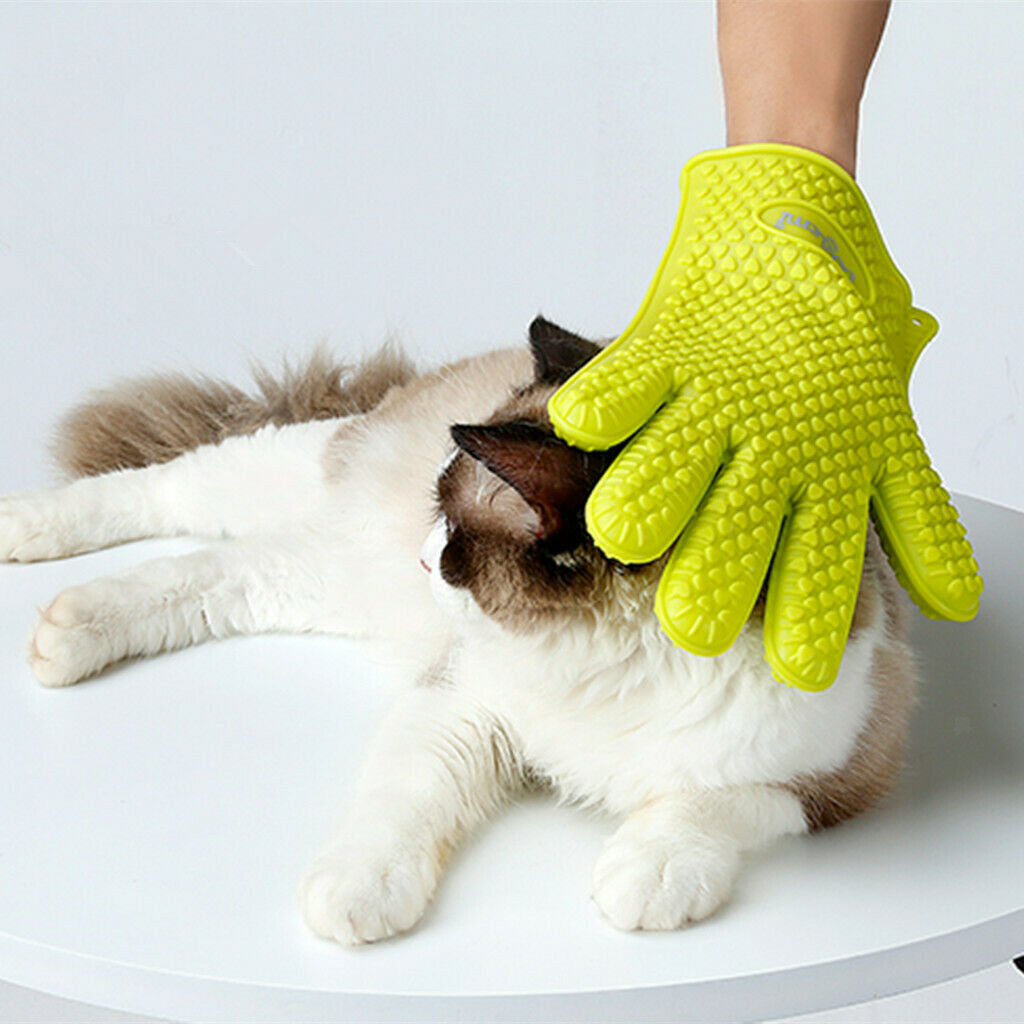 Waterproof Pet Dog Cat Grooming Glove Dirt Hair Fur Removal Remover Green