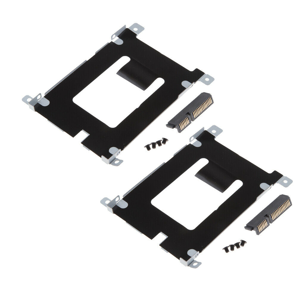 2 Pack SATA Hard Drive HDD Caddy +Connector For Dell Latitude E5420 D80V4