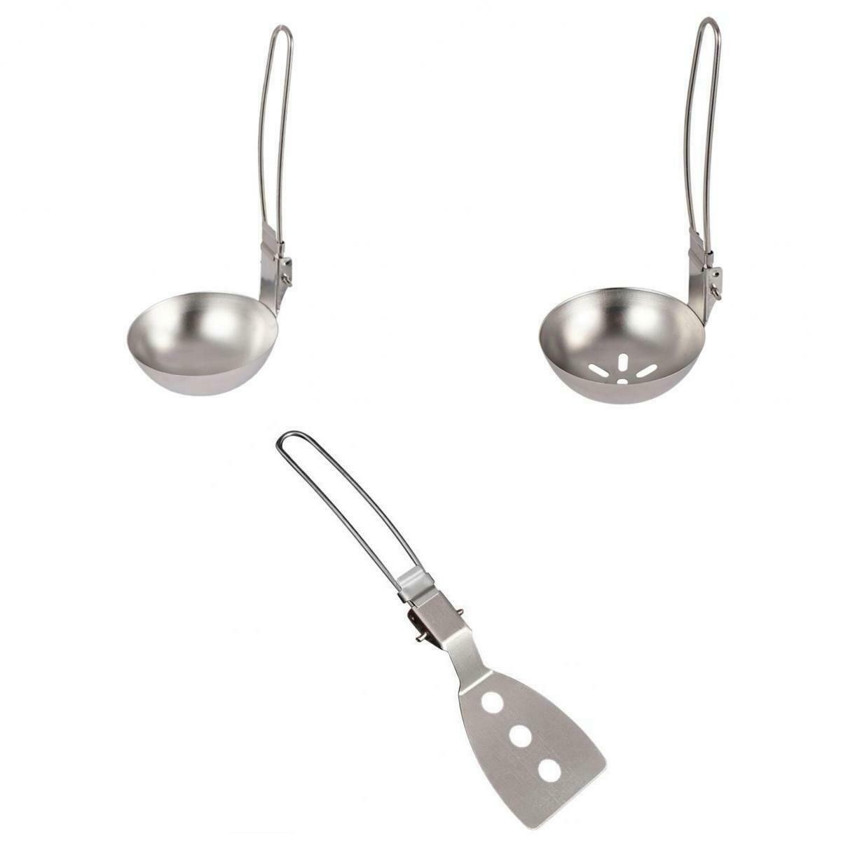 3Pcs Camping Utensils Skimmer Baking Cookware BBQ Backpacking Picnic Hiking