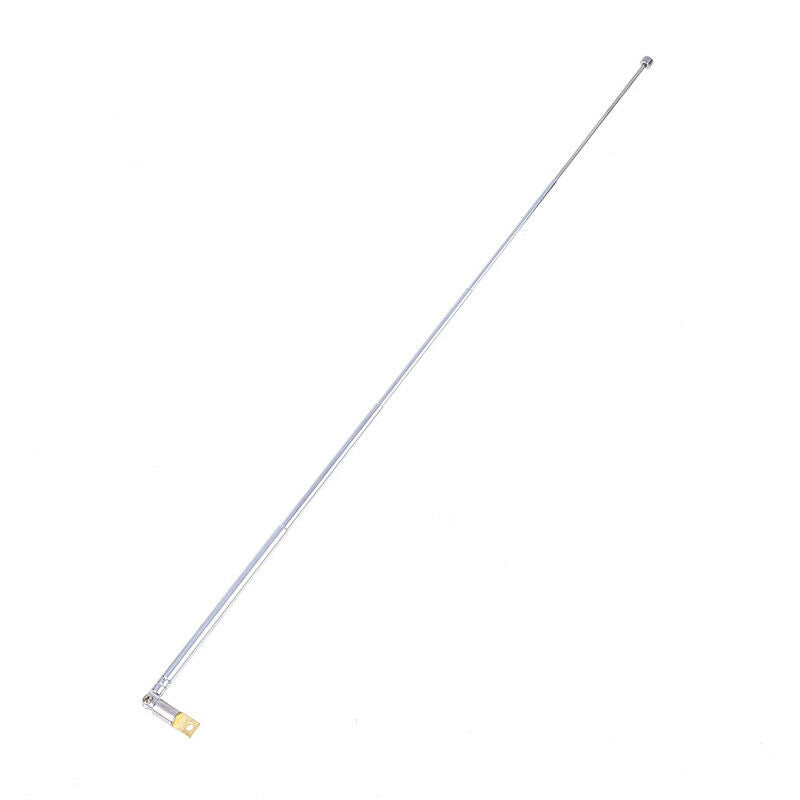 1Pc 37cm 5 Section Telescopic Stainless Steel AM FM Radio Universal Anten.l8