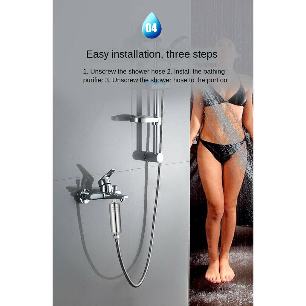 Shower Head Filter Filtered Showerhead Water Softener Filter for Hard Water