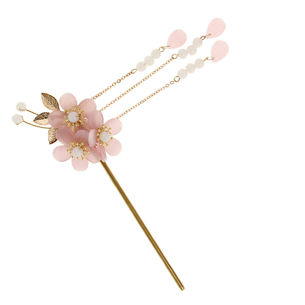 Fashion Women Leaf Flower Hair Chopstick Hair Stick Hairpin Chignon Pin Gift
