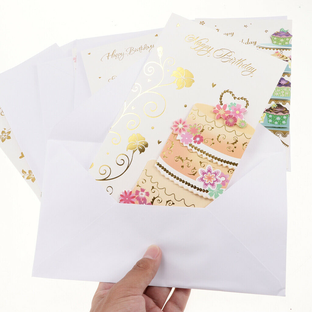 6 Pieces Birthday Card Happy Birthday Cards Box Set Kids Birthday Party Baby