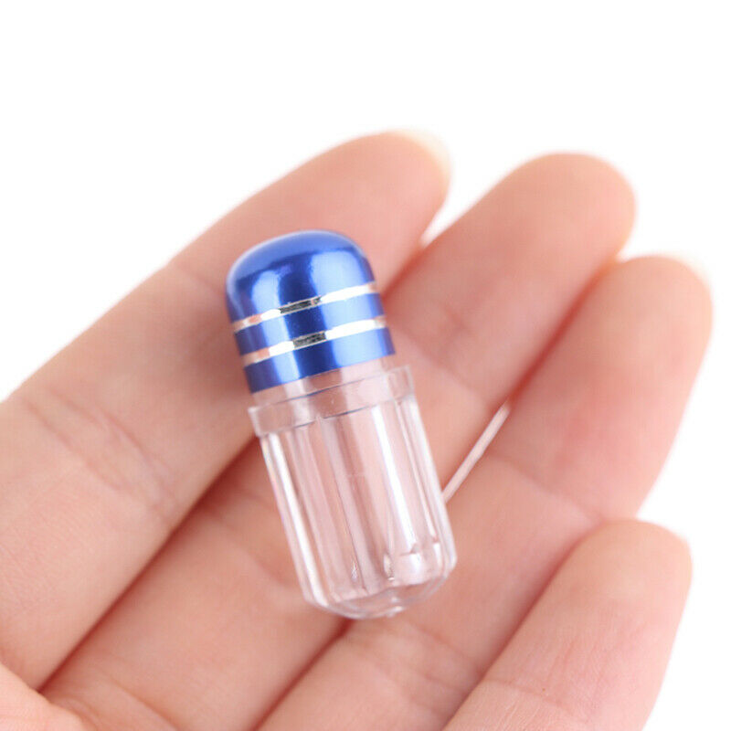 20Pcs Empty Clear Pill Case Bottle Container Capsule Shell Splitters Holder  Tt