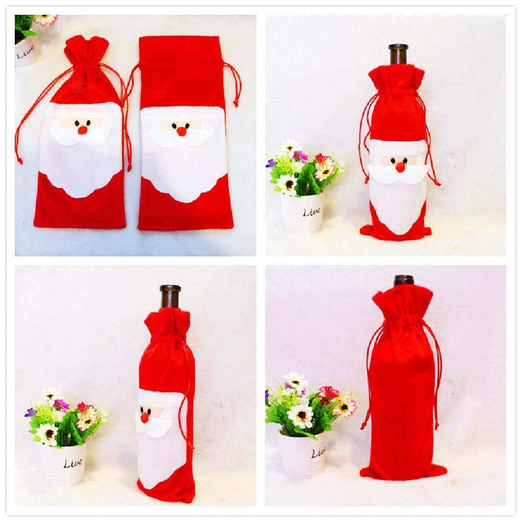 Santa Claus Wine Bottle Cover Wedding   Birthday Party Gift Wrapper Bag