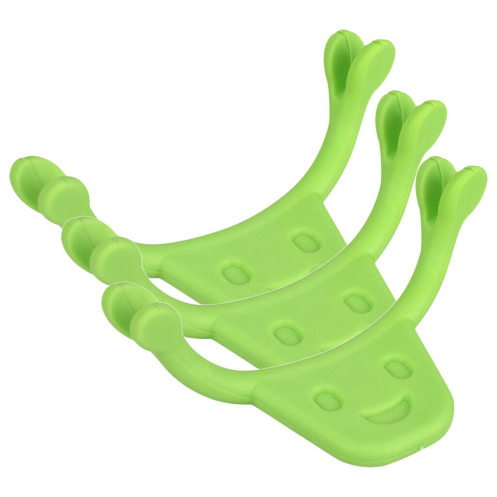 Pack of 3 Silicone Smile Trainer Face Line Lifting Training Corrector Green