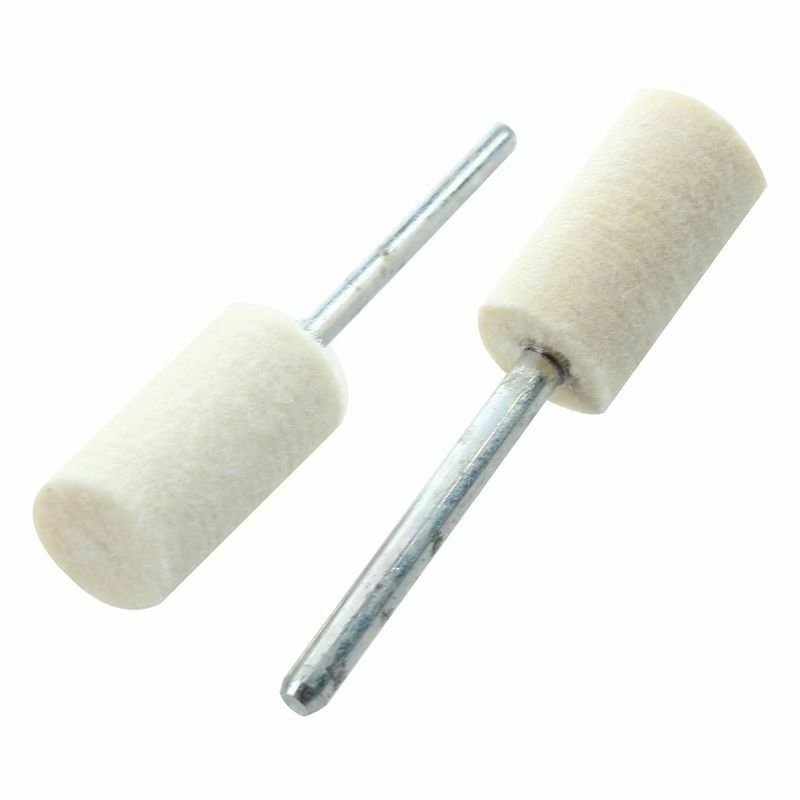 12 Pcs Buffing Polishing 3mm Shank 10mm Hard Cylindrical Felt Bobs M1U1U1