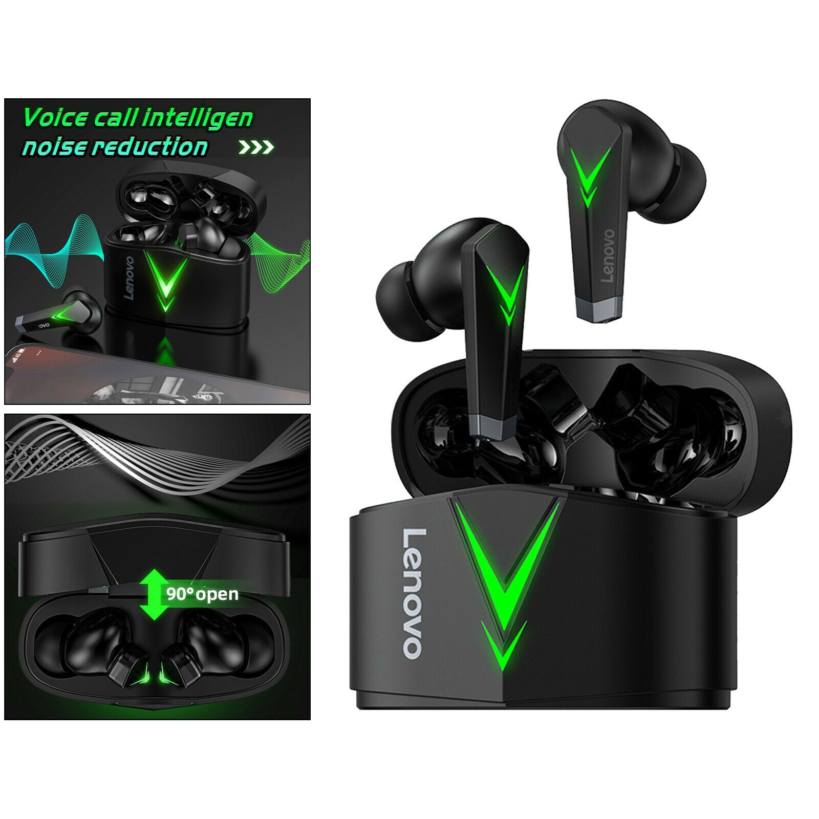 LP6 TWS Gaming Headsets Bluetooth 5.0 Headphone Wireless Earphones w/Mic