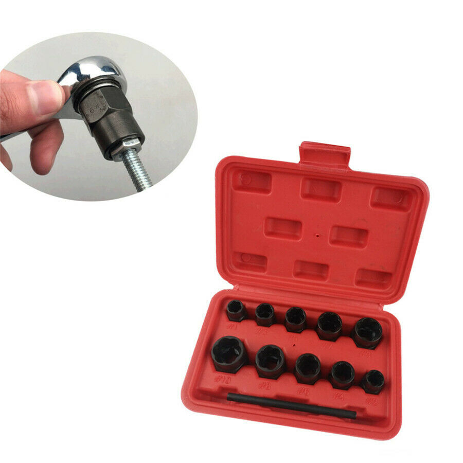 Bolt And Nut Extractor Metric Locking Wheel Nuts Safe Removal Tool Set 13PCS