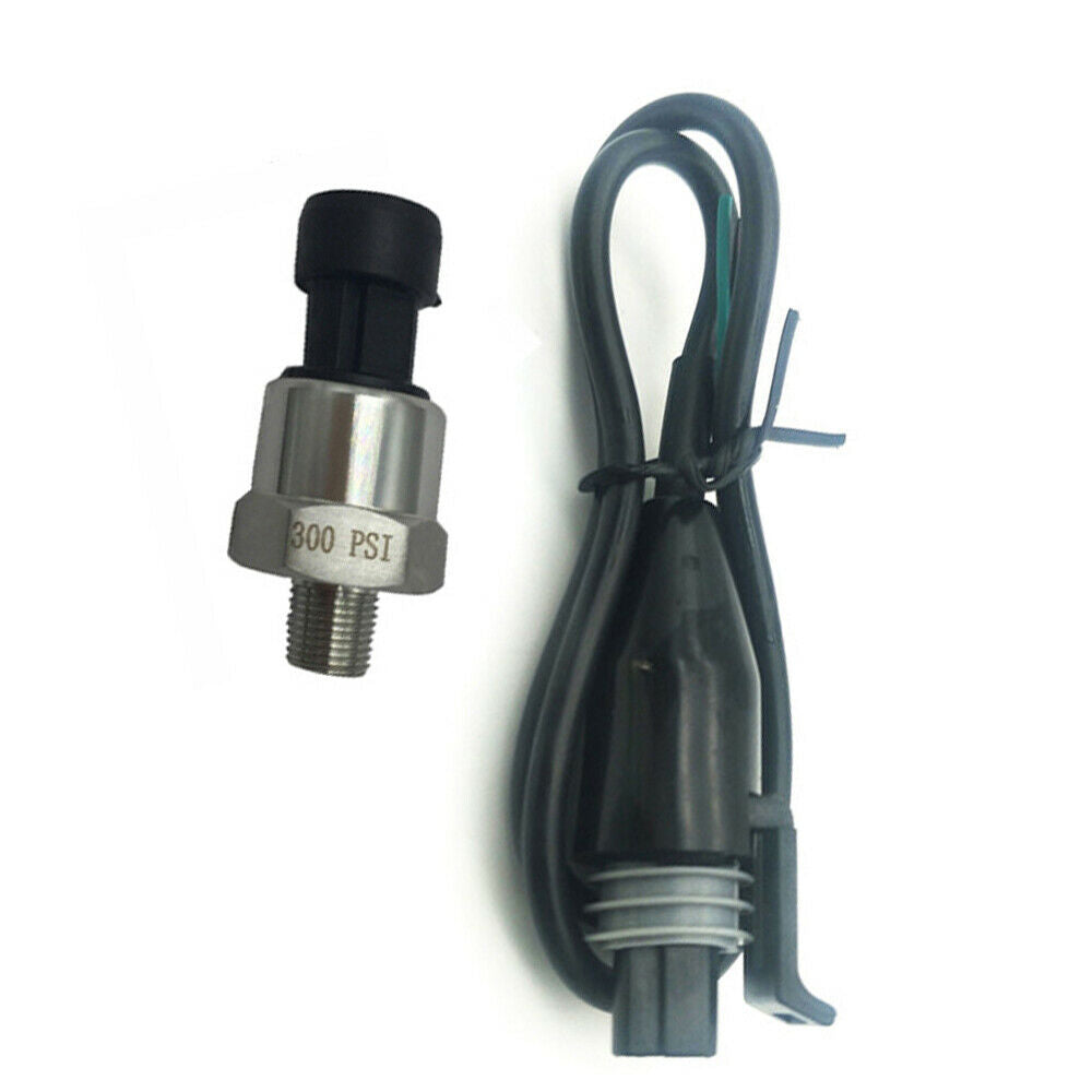 Car Pressure Transducer Kit 0-300 PSI Pressure Sensor 1/8" NPT Thread Universal