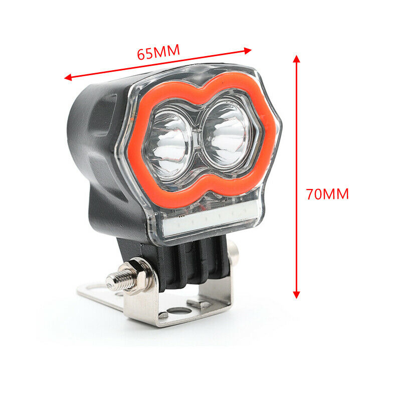Motorcycle LED Fog Light Angel Eye Aperture Street Bikes Spot Lamp with Bracket