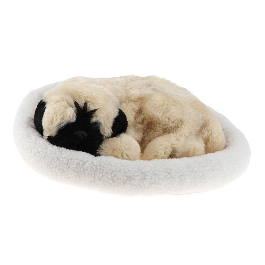 Simulation Dog with Breath Stuffed Animal Ornament Home Decor Pug