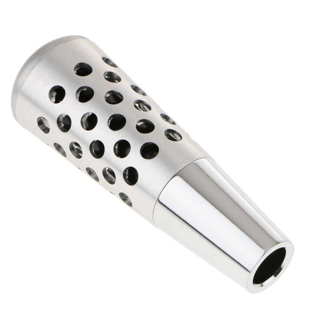 Aluminium Alloy 12mm Length Manual Gear Shifter Knob with 3 Adapters Black