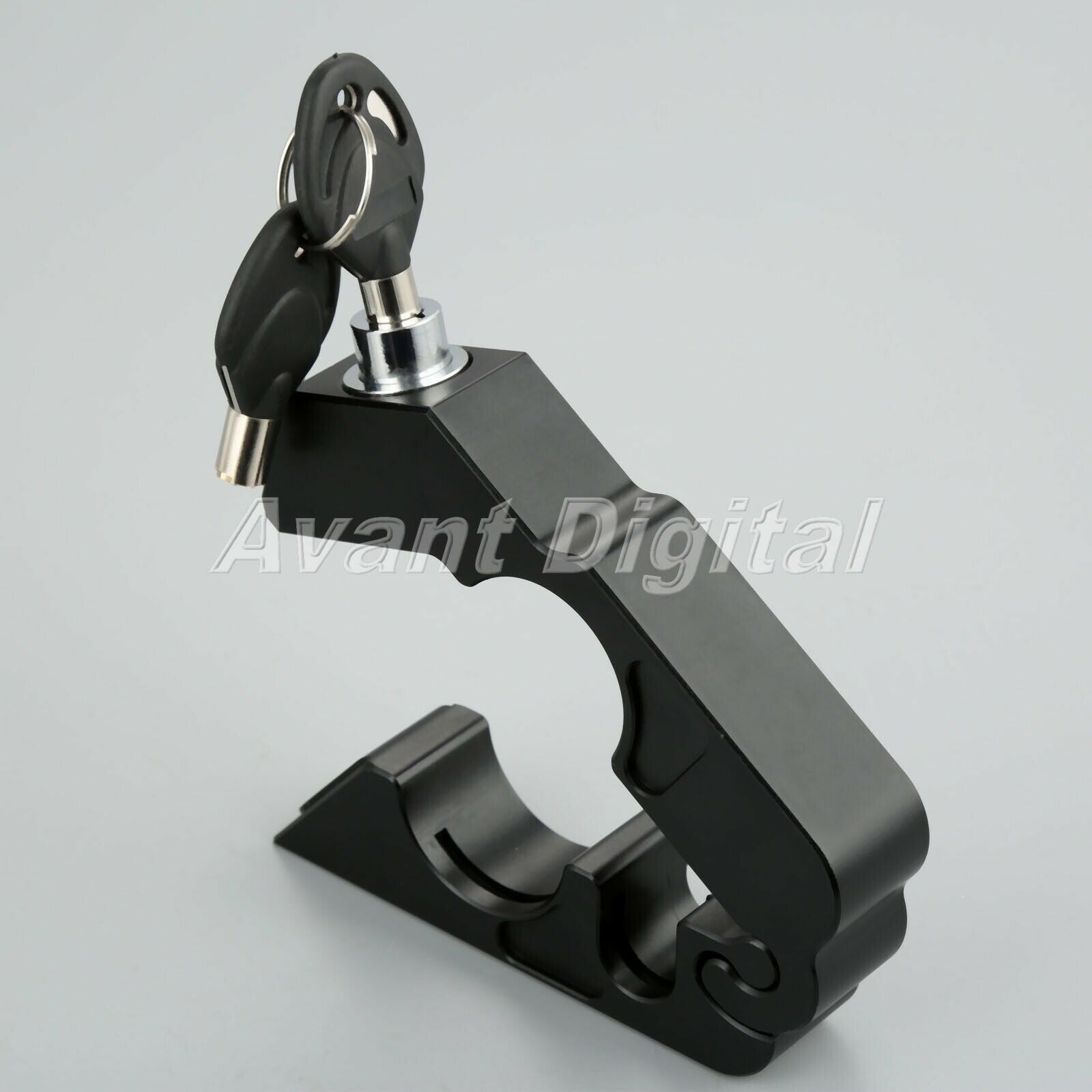 1X CNC Aluminum Motorcycle Handle Grip Brake Lever Anit Theft Security Caps-Lock
