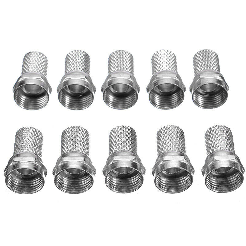 10x Connector Satellite Sky Virgin TV Aerial Screw Twist for RG6 coaxial Cable