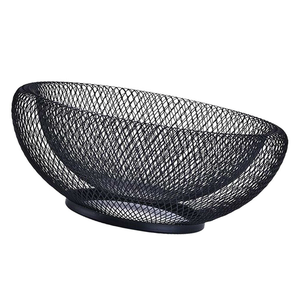 2x Fruit Serving Bowl Snacks Container Countertop Decorative Holder Black