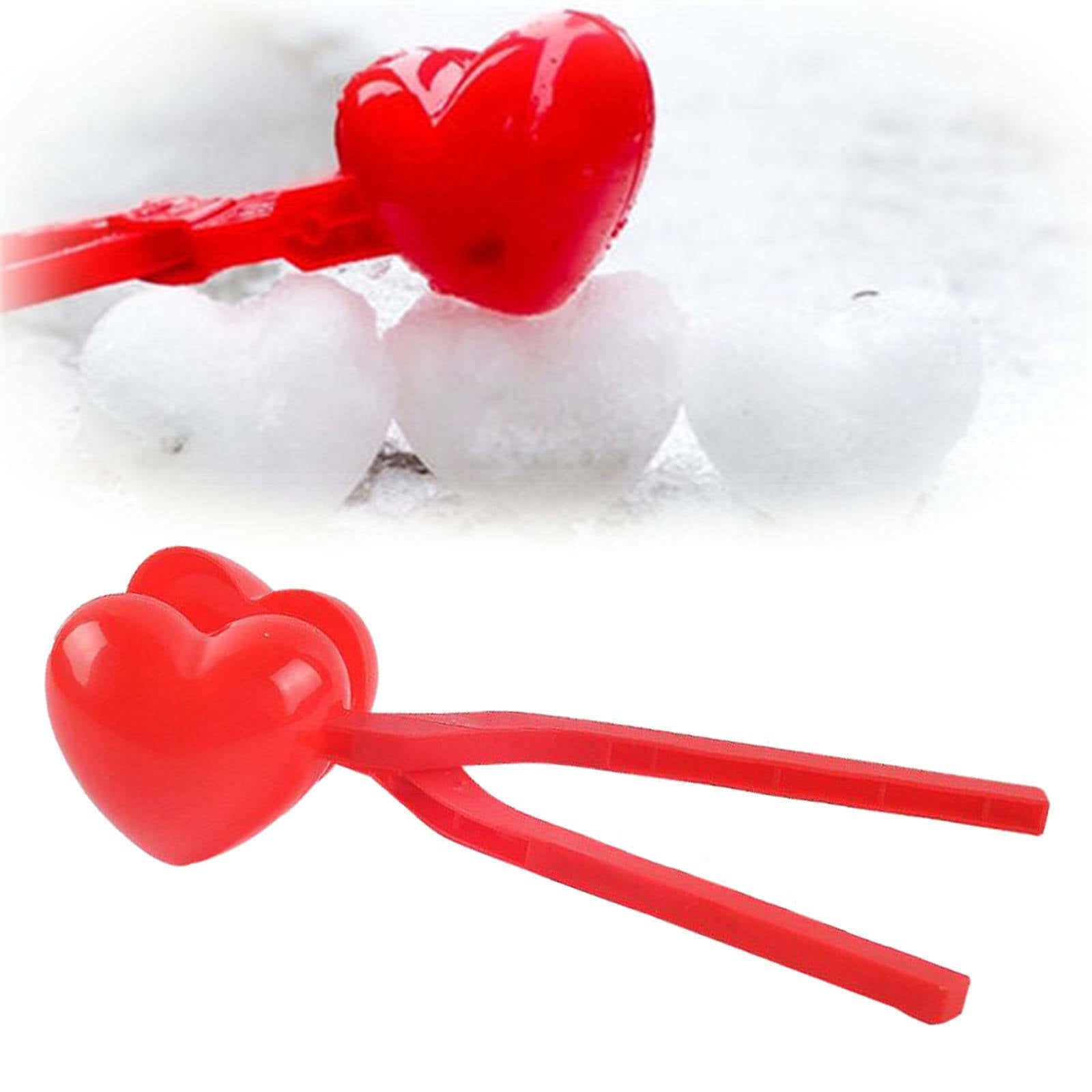 Heart Shaped Snowbal Maker Clips Clamps Sand Clay Mold Games Tool Kid Gift