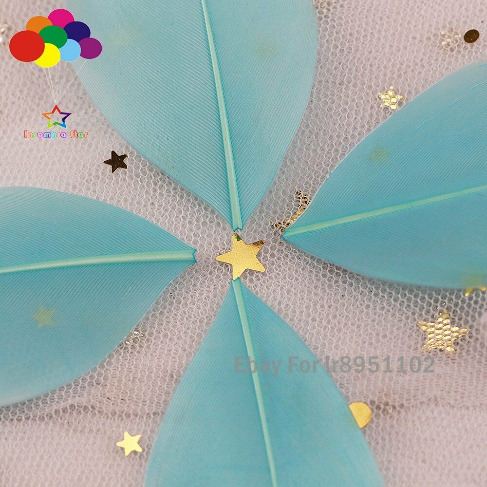 Light Blue loose Natural Hand-tearing small Goose Feather 5-7cm Decorate Craft
