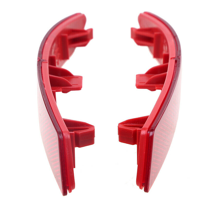 Pair Rear Bumper Reflector Lights Red For BMW 5-Series F10/F18 Sedan 2014-2017