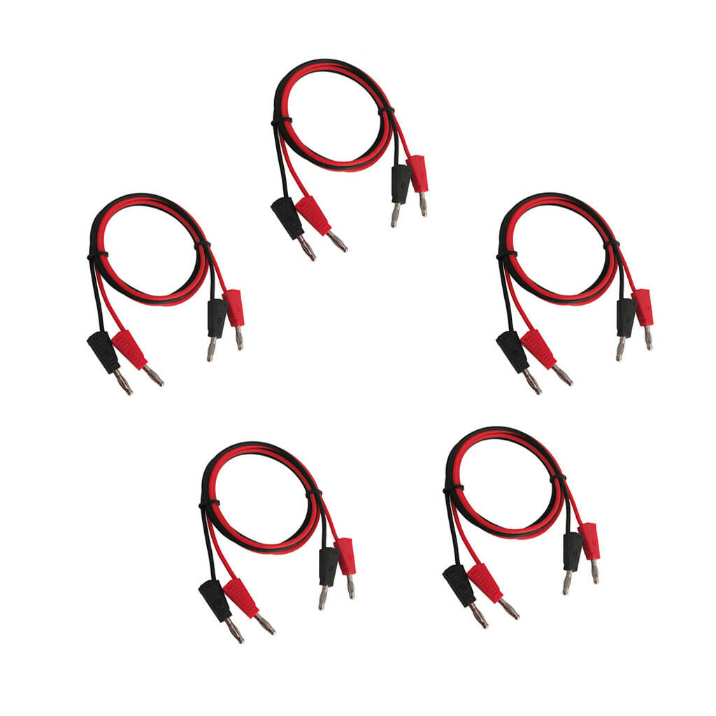 10 x 39" 4mm Stackable Banana Plug to Banana Plug Test Lead Wire Cord