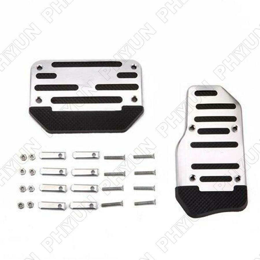 2x For Small Car Brake Cover Pad Foot Treadle Pedal Aluminium Alloy Universal