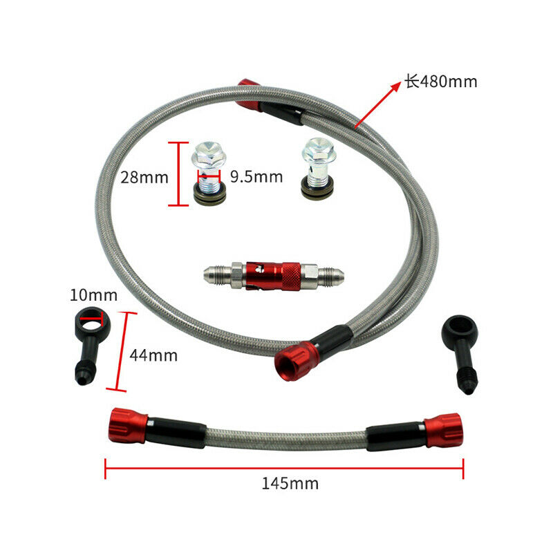 AN3 Universal Motorcycle Hydraulic Brake Light Switch Bolt Thread Pitch Connect