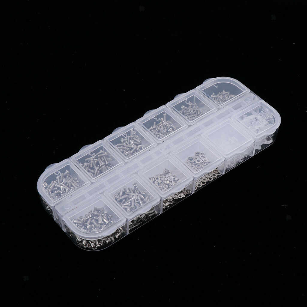 1100pcs Eyeglass Screws Nuts Screwdriver Tweezers Glasses Repair Tool Kit