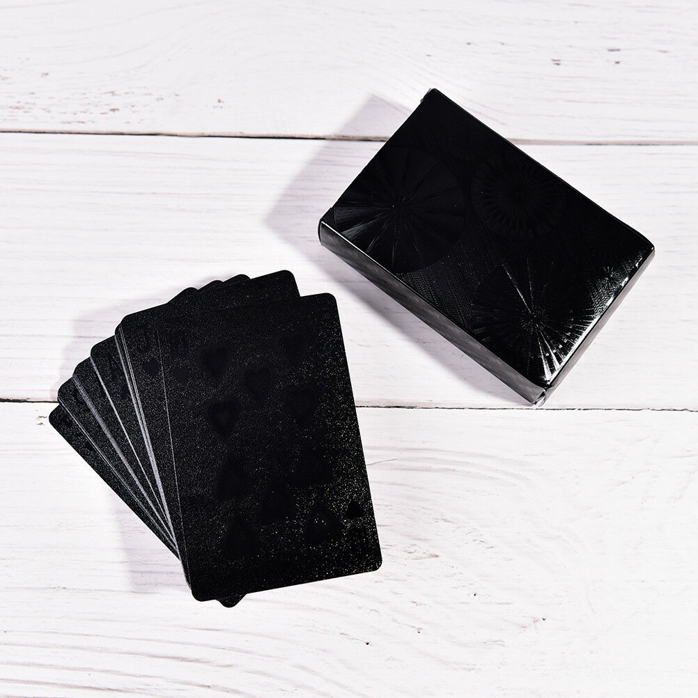 Waterproof Plastic Playing Cards Black Diamond Poker Cards Creative Gift  DD