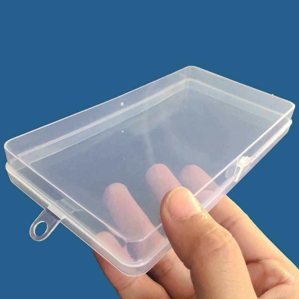 Transparent Plastic Storage Box Square Jewelry Parts Multi Functional Case @