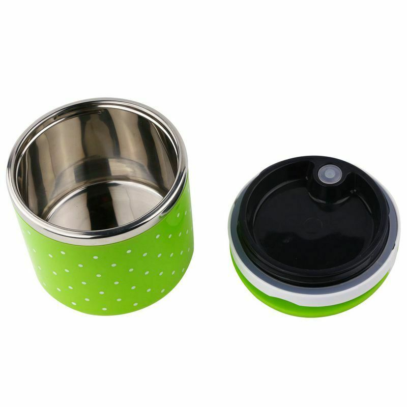 1X(1Layers Thermal Bento Lunch Box Thermos For Food Stainless Steel Insulati1Q4)