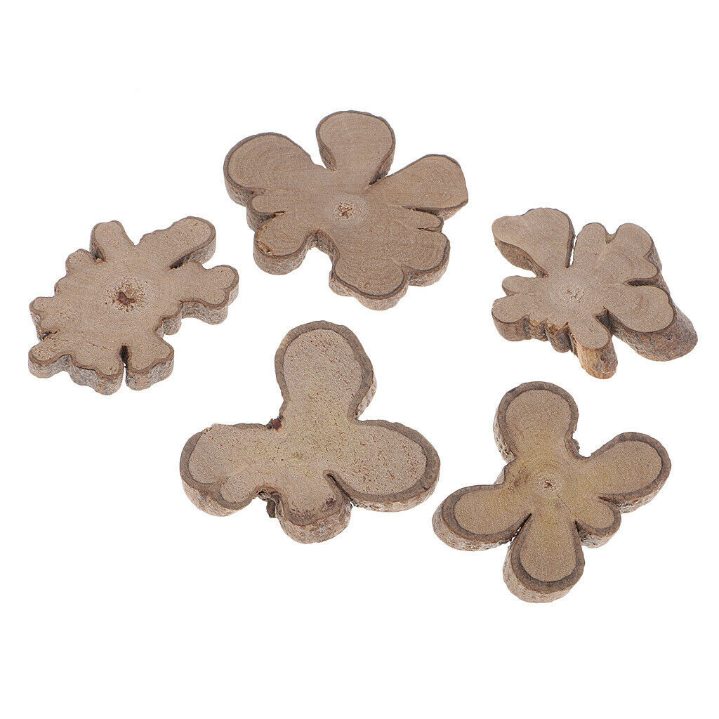 20PCS Small Irregular Natural Tree Wood Slices for Wedding Home Decorations