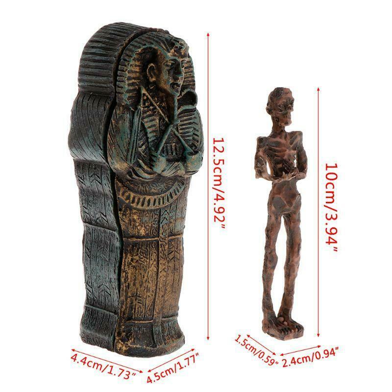 Aquarium Mummy Egypt Fish Tank Landscape Decoration For Reptile Case Hide Play