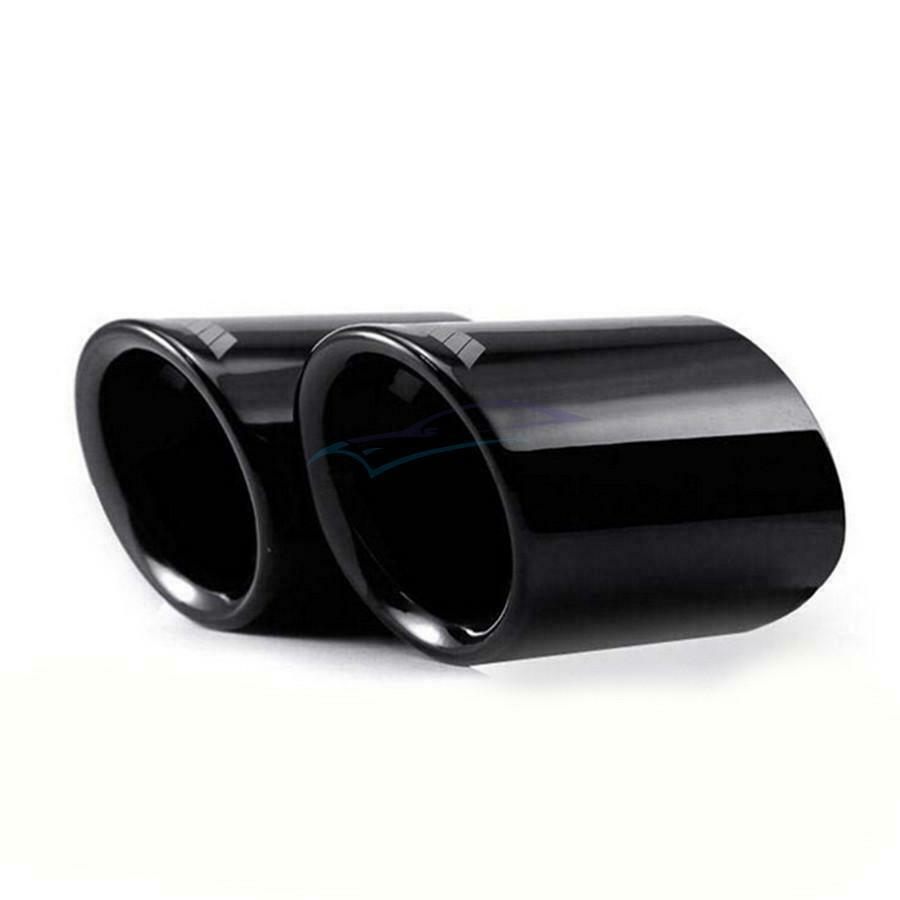 1 Pair of Titanium Black Car End Exhaust Pipe Silencer For BMW 06-10 E90 E92 325