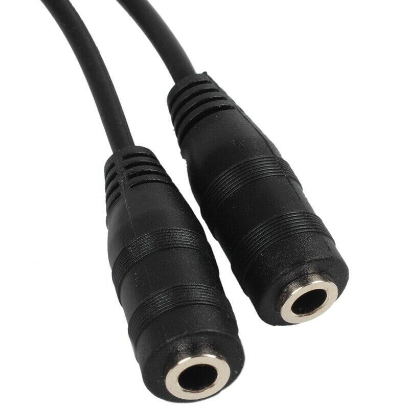 23 cm 3.5 mm dual connector plug male - female adapter jack stereo audio cableS5