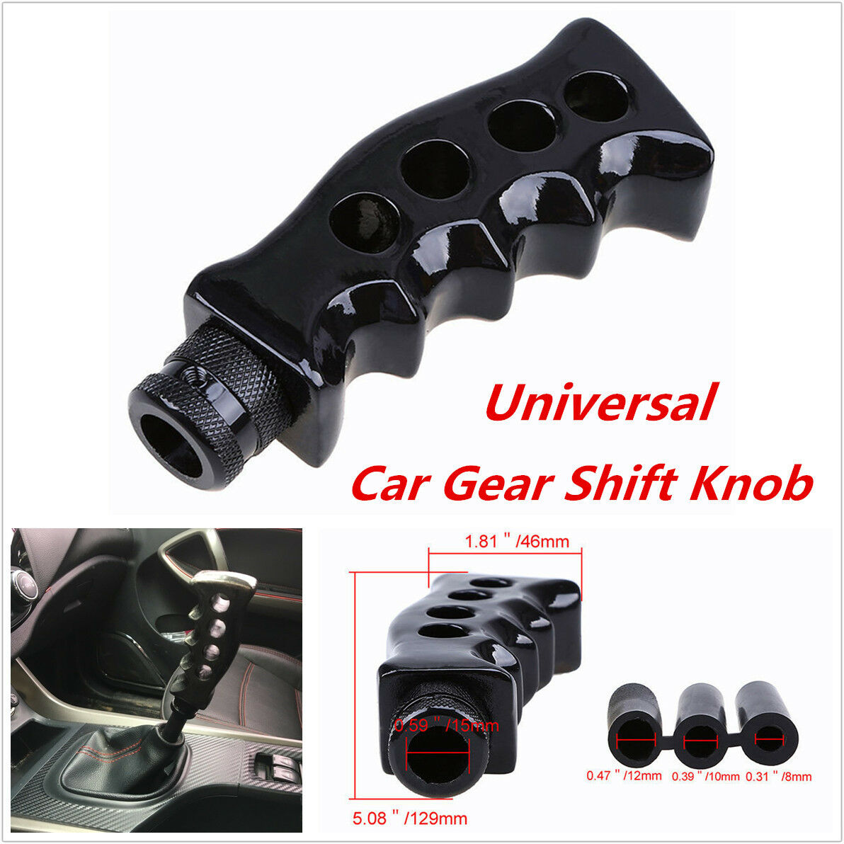 1xGun Grip Handle Car Manual Transmission Gear Shift Knob Head Shifter Universal