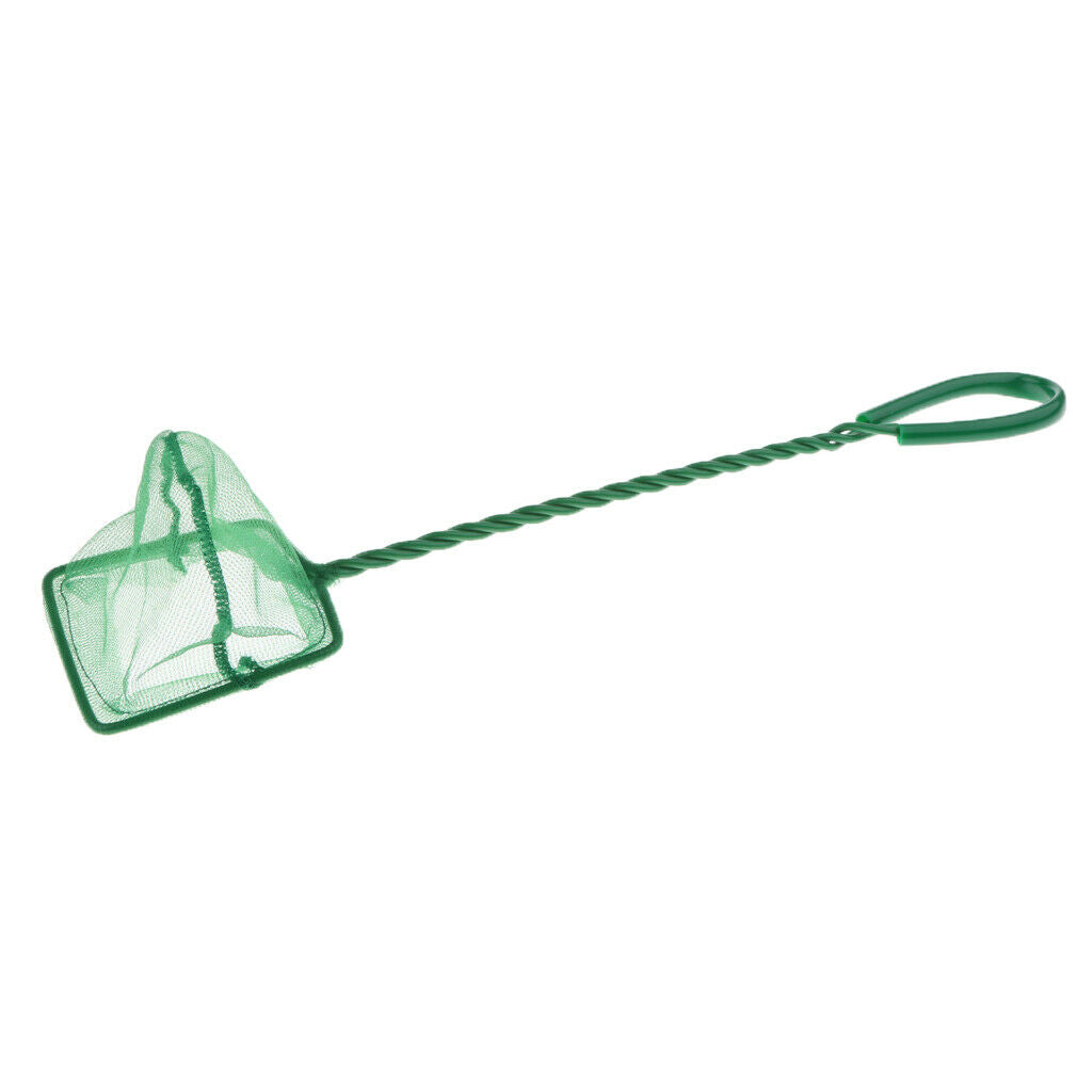 2Pcs Aquarium Fish Tank Fish Net Coldwater Marine Netting Scoop 4 & 3 inches