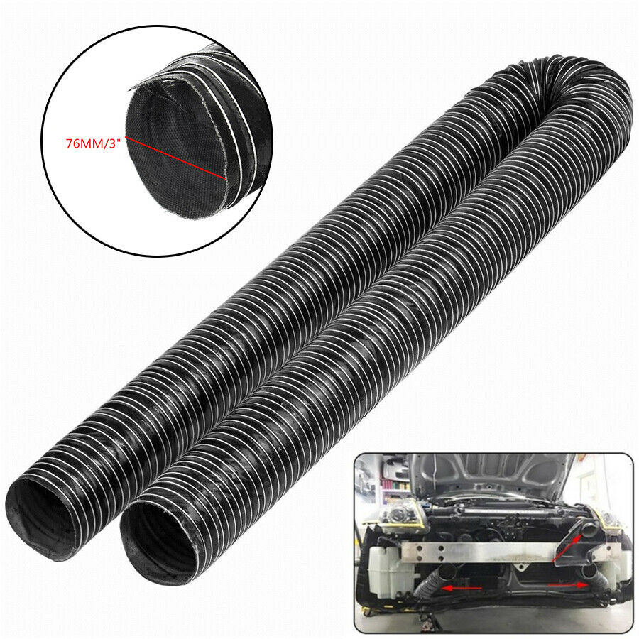 3.3ft 76mm ID Silicone Air Ducting For Air Intake Flexible Cold Induction Pipe