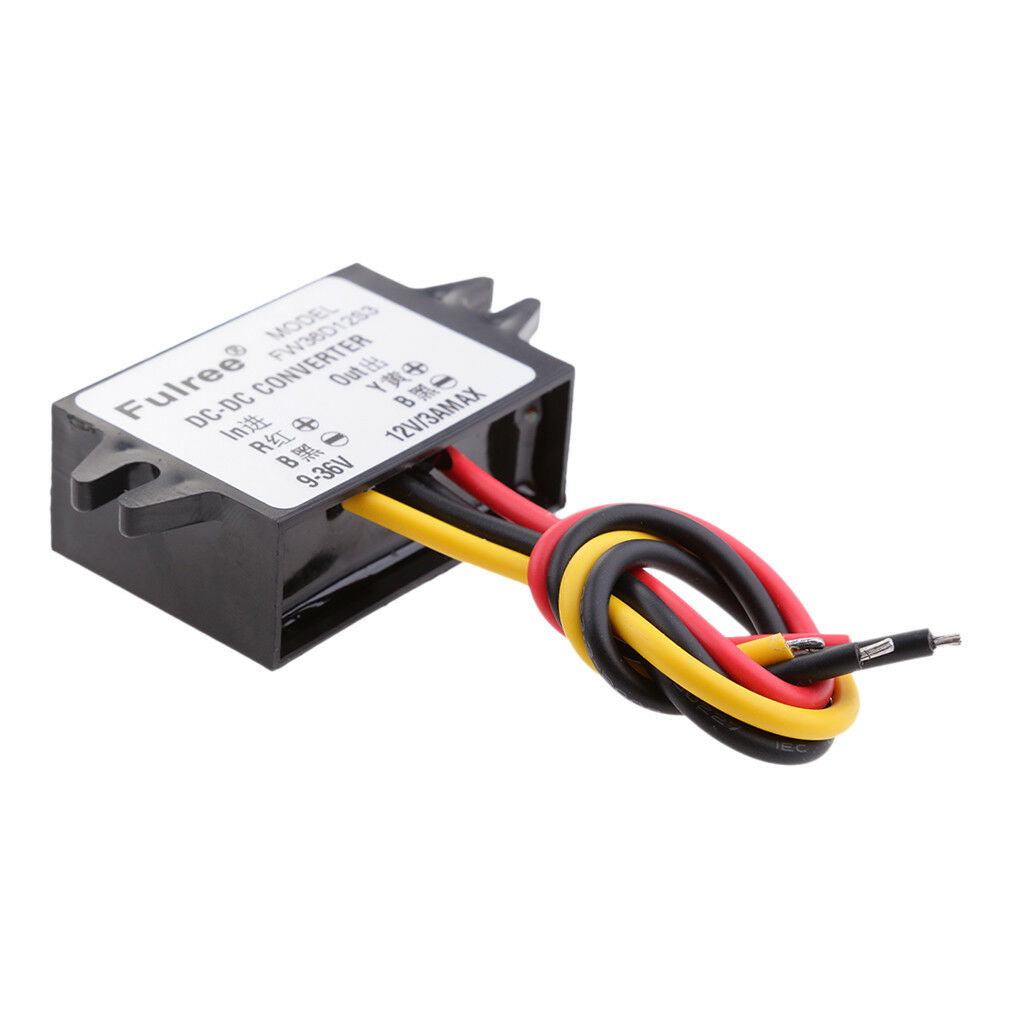 DC 12V/24V to 12V 3A Converter Module Buck Wide Voltage  Regulator