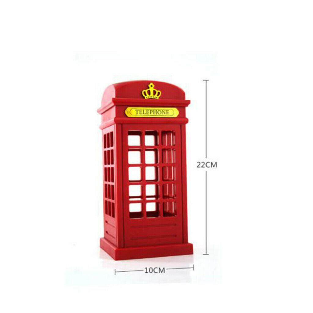 LED Bedside Lamp USB Phone Booth Shape Night Light Table Lamp