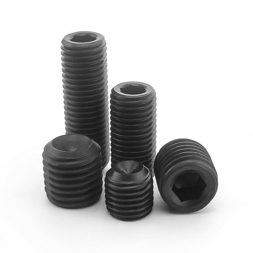 M10*1.0*10mm FINE PITCH GRUB SCREW SOCKET SET SCREWS CUP POINT CLASS 12.9 QTY 5