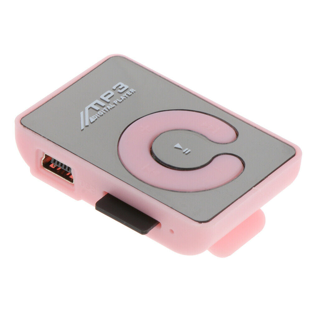16G Portable USB HIFI MP3 Player Music Support Micro SD TF Card Sports Pink