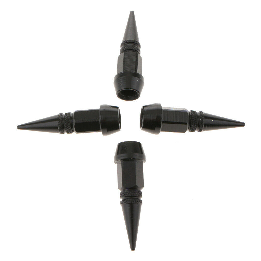 8 Pieces Spike Wheel Tire Valve Stem Car Truck Air Caps Covers 45mm Black