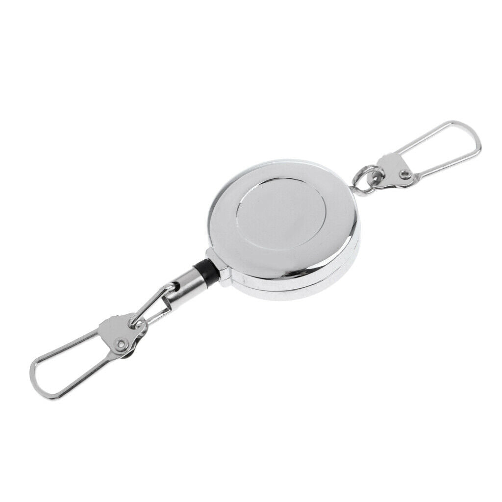 Fishing Zinger Key Chain Retractor Rolling Keyring Carabiner Clip