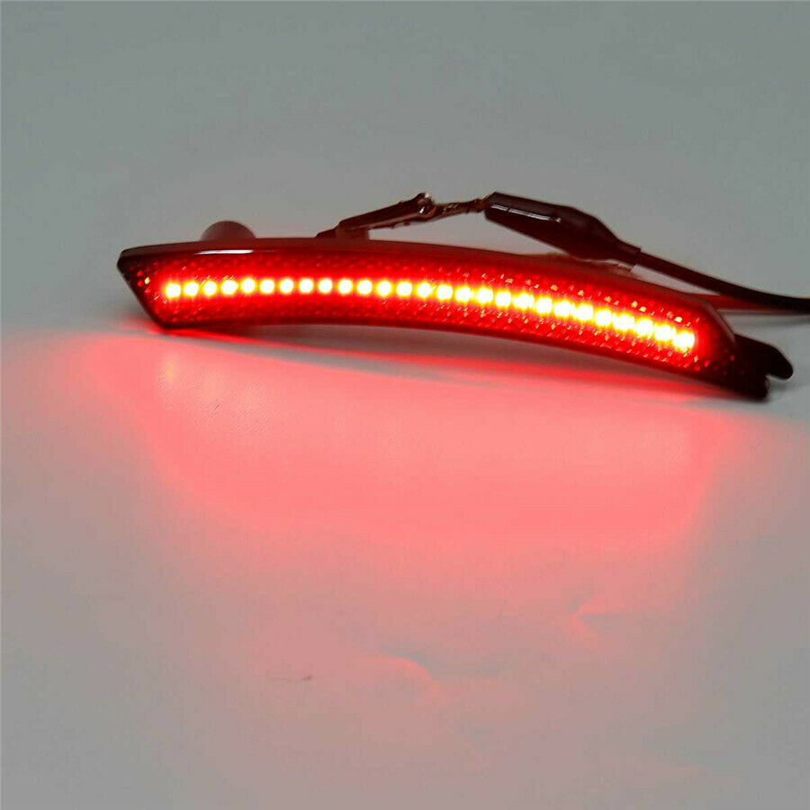 2 Pcs Smoke Color ABS Plastic Approx.110g Rear Fender Red LED Side Marker Light