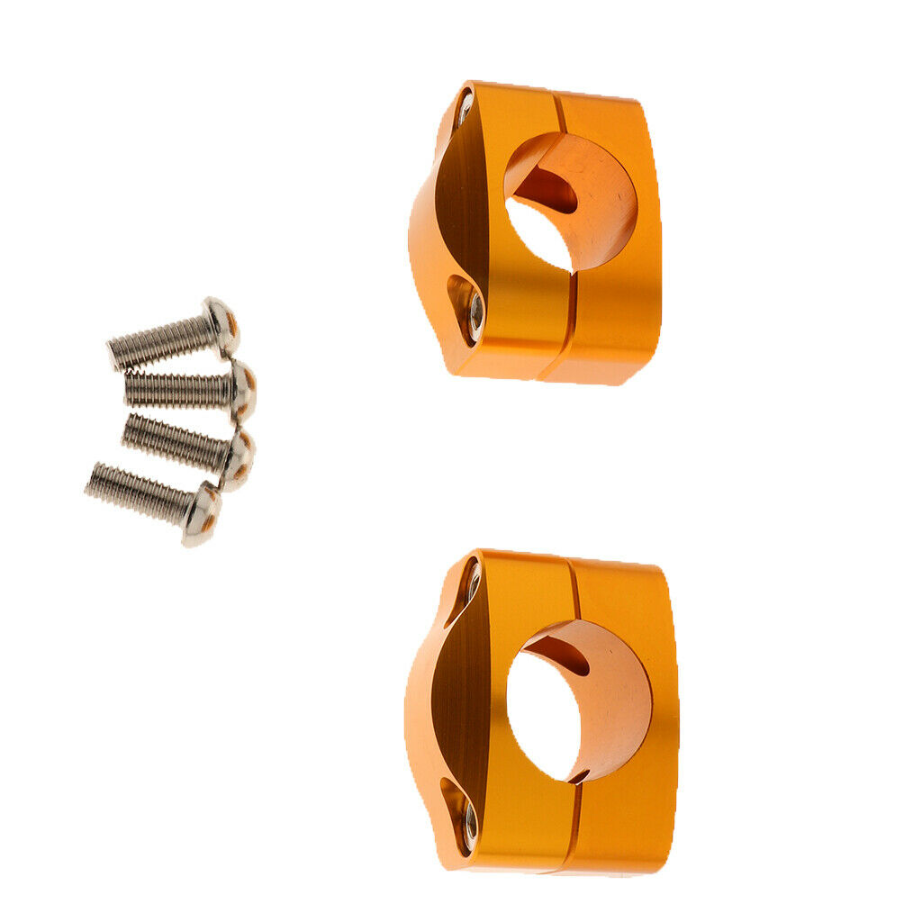 Handle Bar Clamp Adapter Risers Taper Fit for Motorcycle Yellow