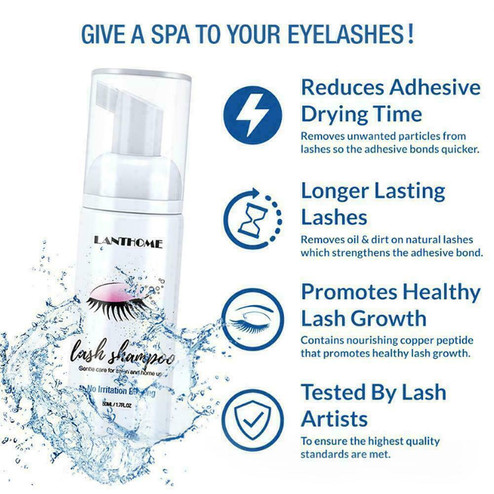 50ml Professional Eyelashes Foam Cleaner Eyelash Extension Cleanser Hot O2Y8