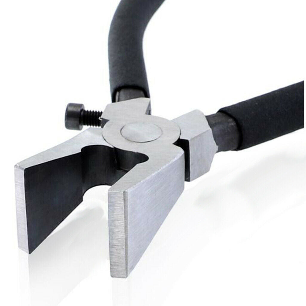 8Inch Breaking Glass Tool Rubber Tips Running Pliers Grozing Pliers