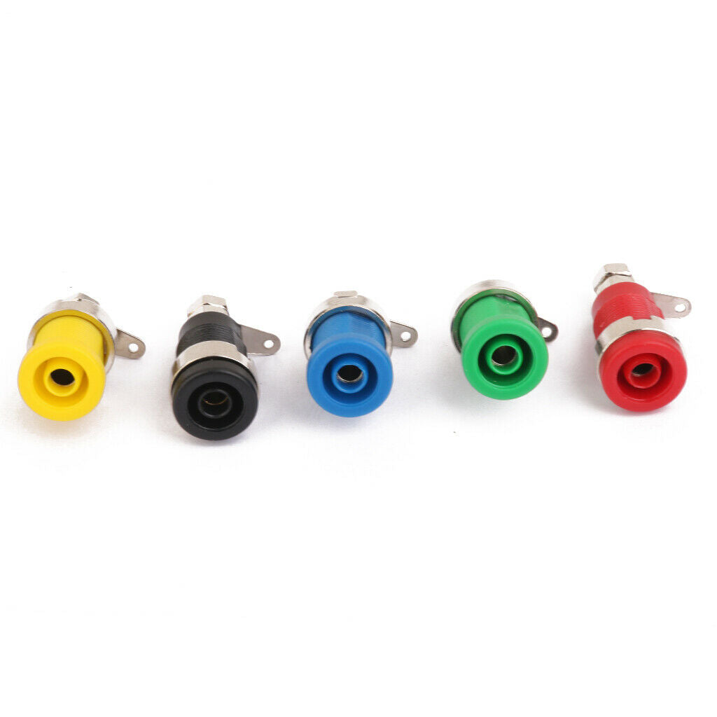 5 pcs banana socket safety socket built-in socket 4mm insulated screw
